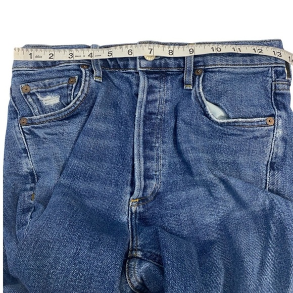 AGOLDE Nico High-Rise Skinny Jeans Size 26 Distressed At Ankles - Picture 8 of 16